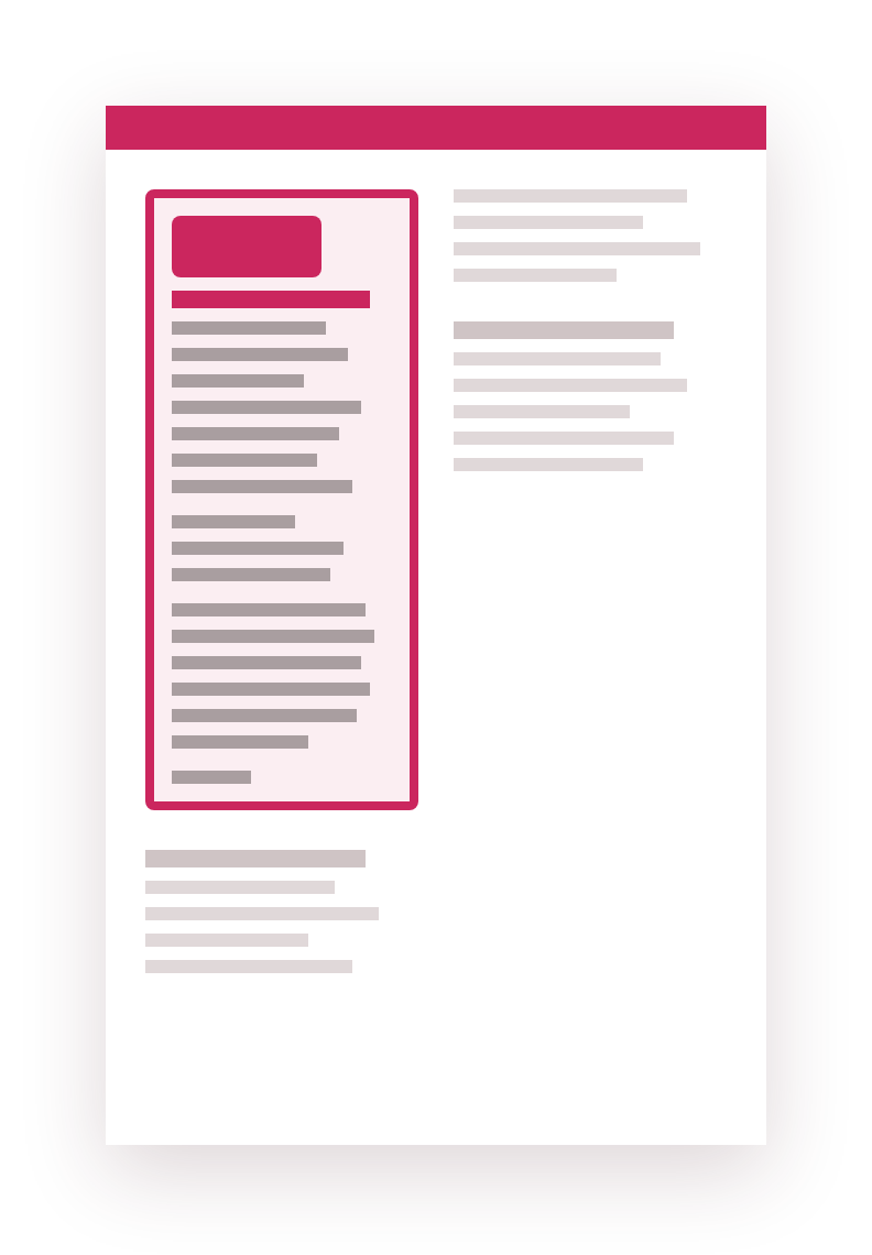 Illustration of a classified listing: a boxed directory entry on an alphabetical page.